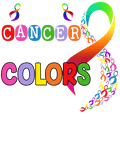 Fight Cancer in all Colors bubble ltrs - 1057 - Placed on your shirt of choice