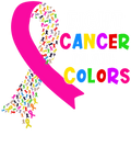 Fight Cancer in all Colors Pink Ribbon - 1058 - Placed on your shirt of choice