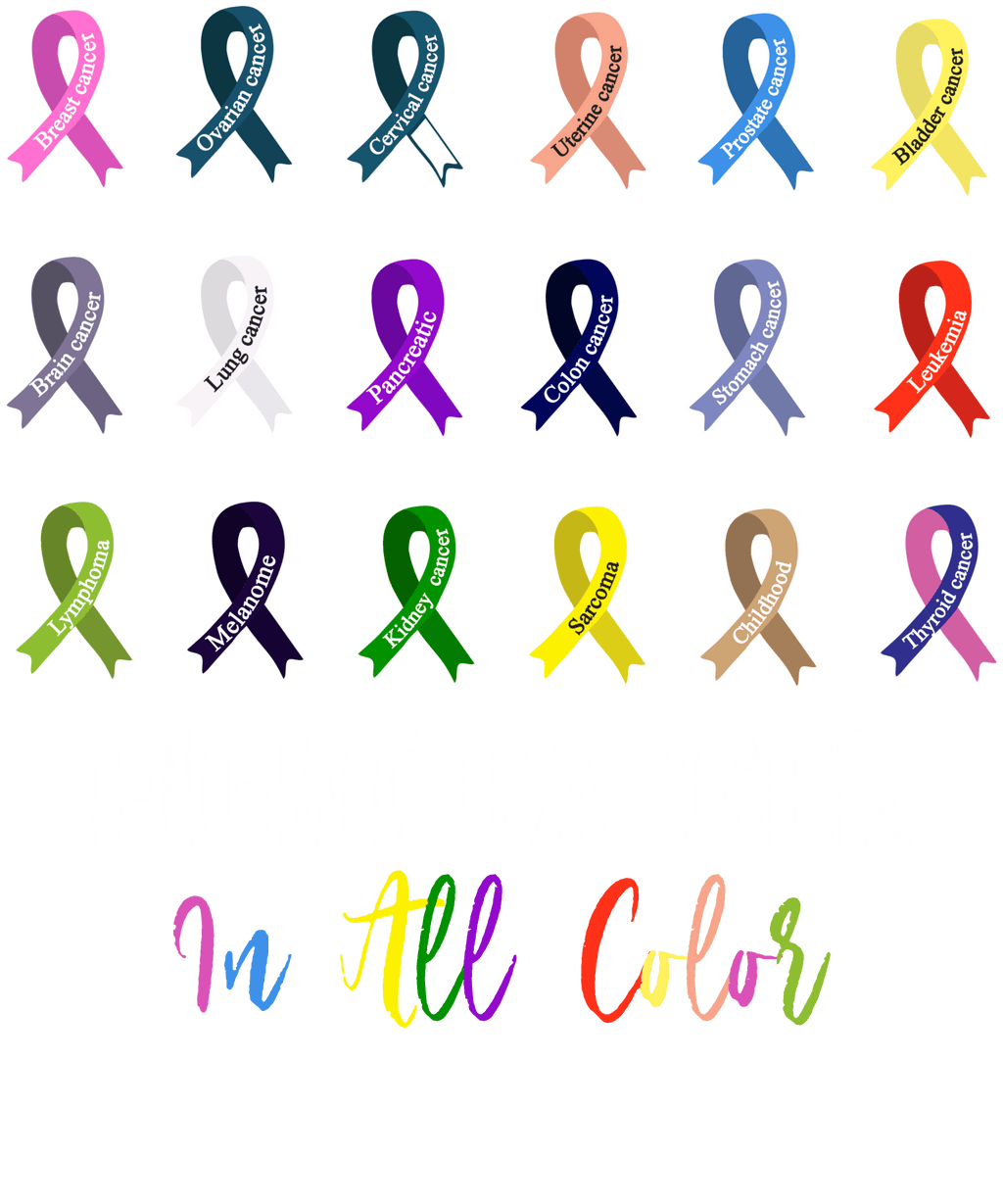 Fight Cancer - 1064- Placed on your shirt of choice