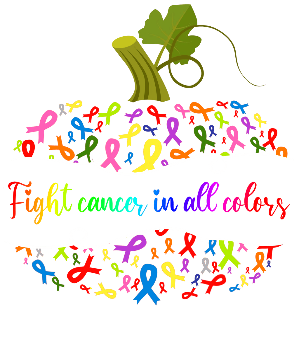 Fight Cancer in all colors fall - 1065- Placed on your shirt of choice