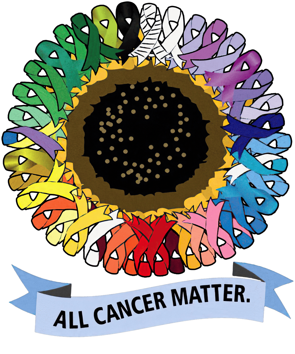 All cancer matter sunflower - 1069- Placed on your shirt of choice