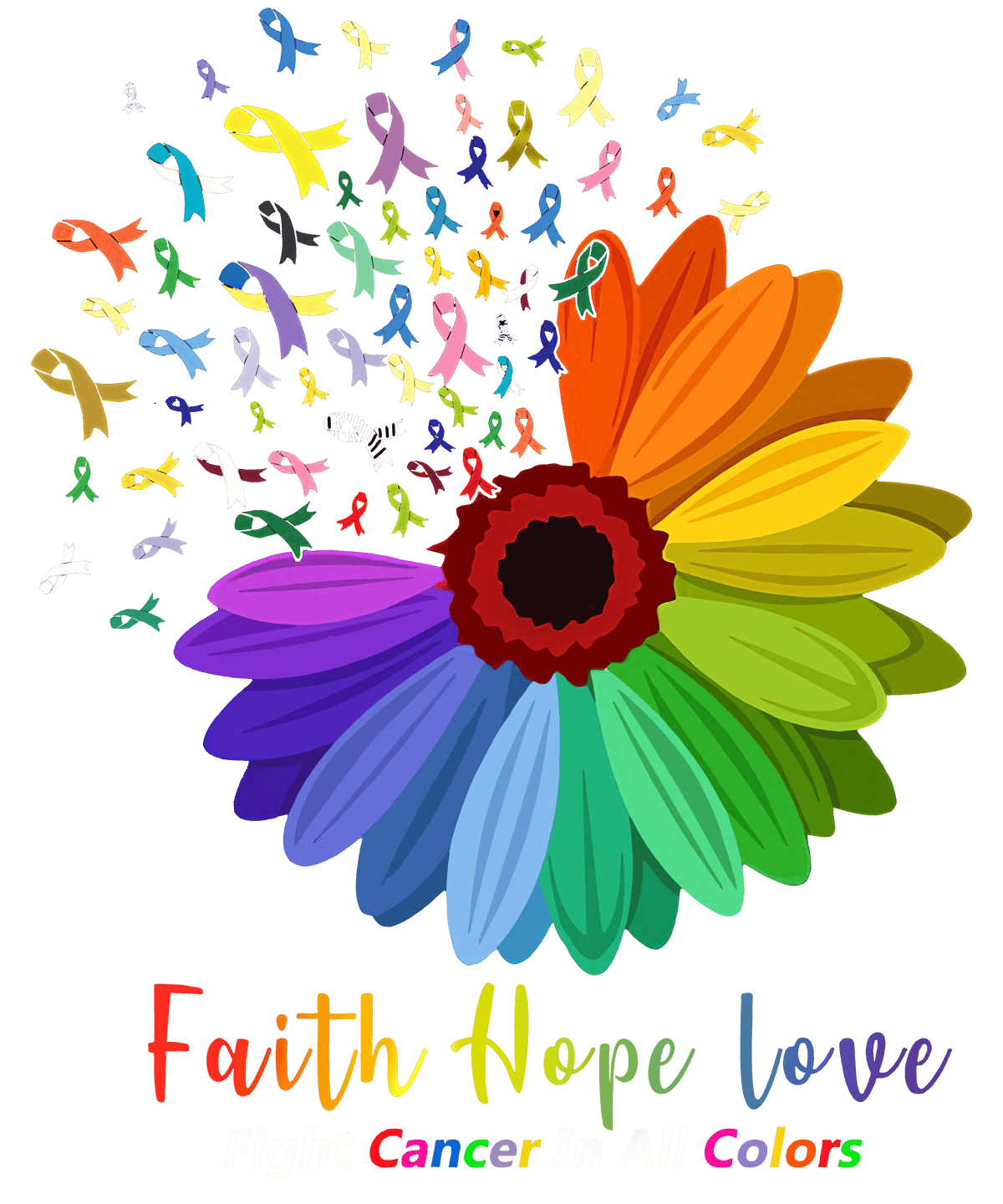 Faith Hope Love - 1073- Placed on your shirt of choice