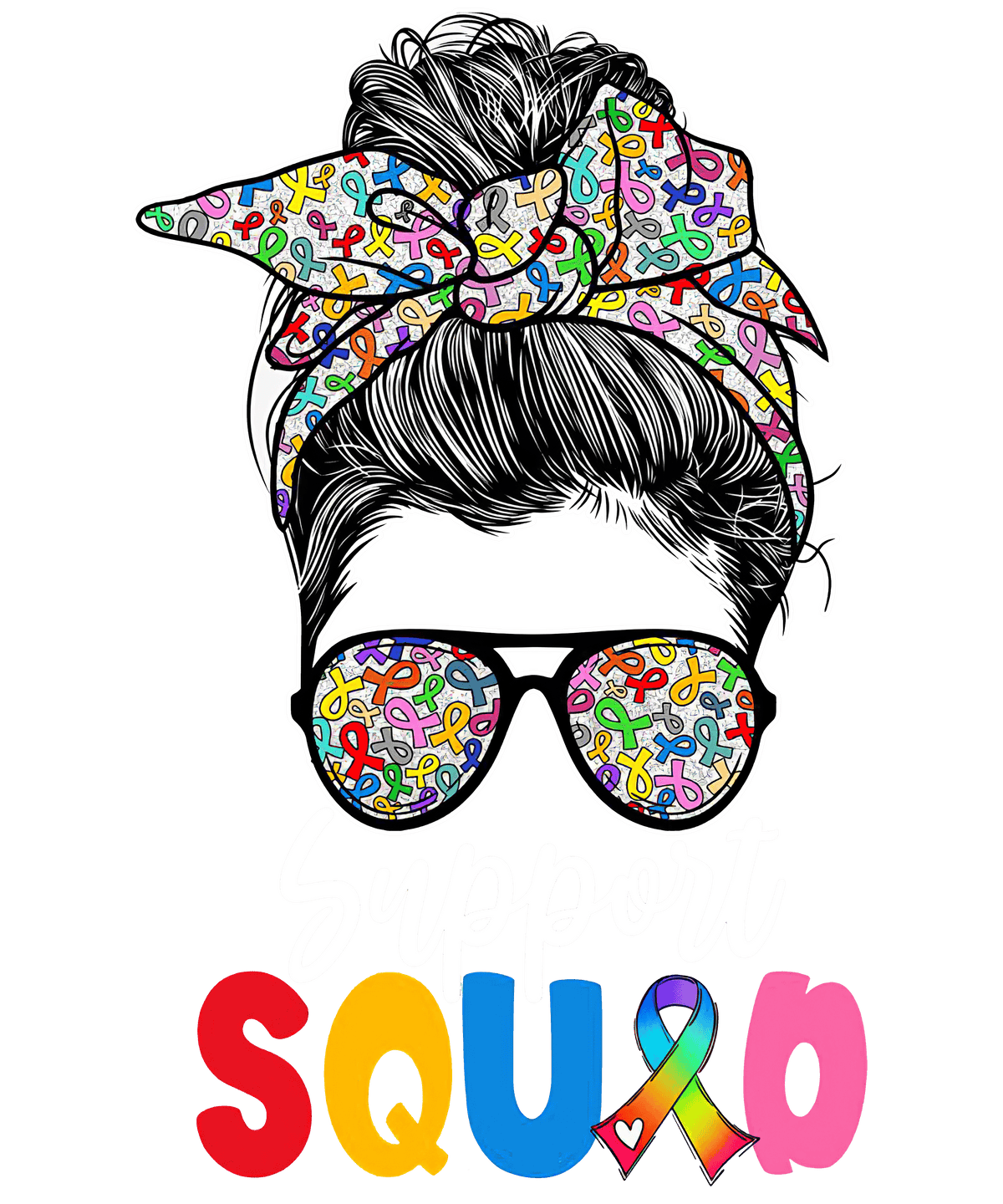 Support Squad - 1077- Placed on your shirt of choice