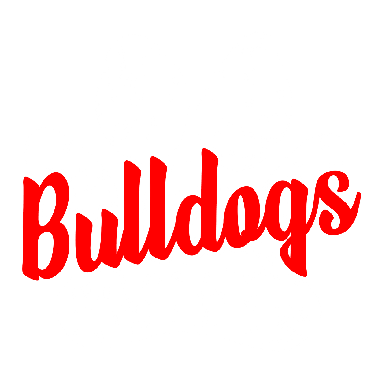 Red Bulldogs with Paw - 1106