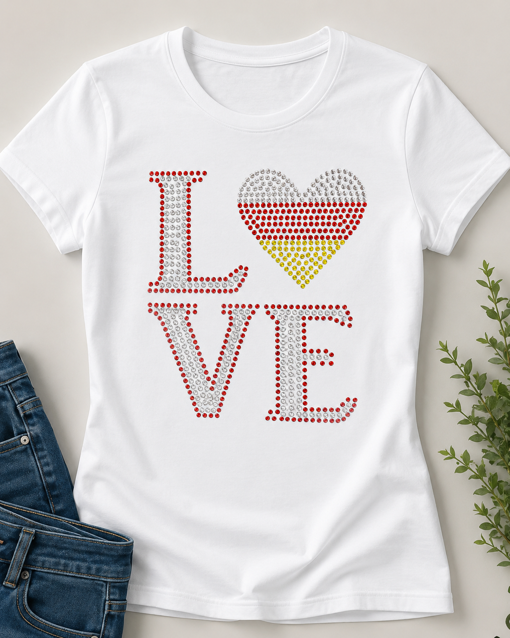 Candy Corn Love Blingy, Rhinestones - 1003