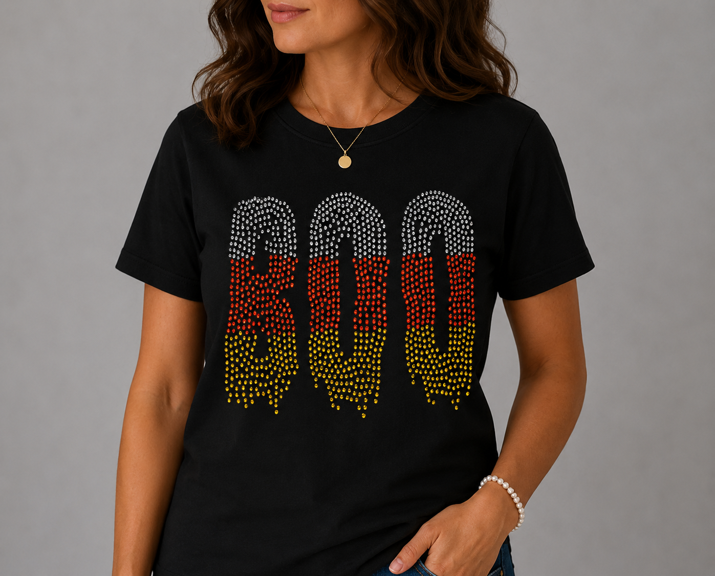 Candy Corn Boo, Blingy, Rhinestones - 1016