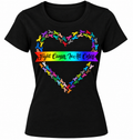Fight Cancer Heart & Ribbon T-Shirt – Multiple Colors