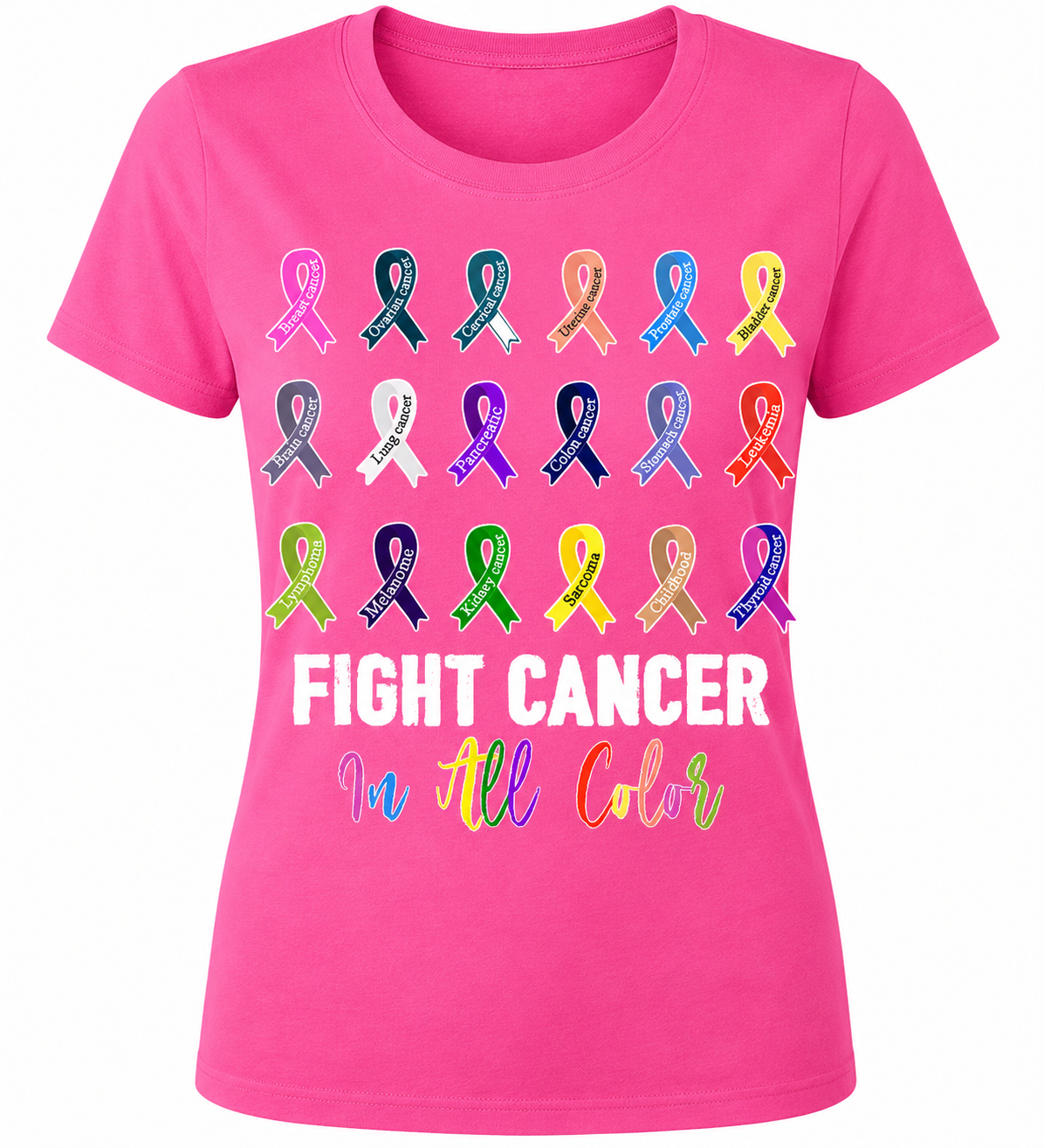 Fight Cancer - 1064- Placed on your shirt of choice