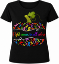 Fight Cancer in all colors fall - 1065- Placed on your shirt of choice