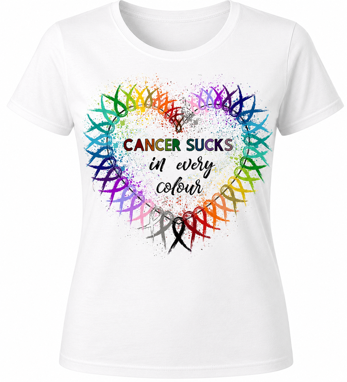 Cancer sucks in every color - 1066- Placed on your shirt of choice