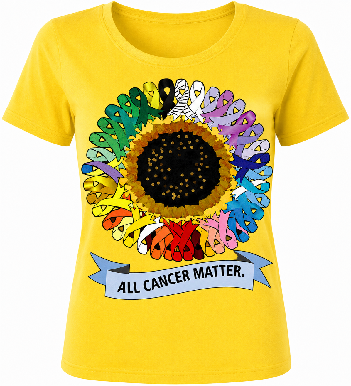 All cancer matter sunflower - 1069- Placed on your shirt of choice
