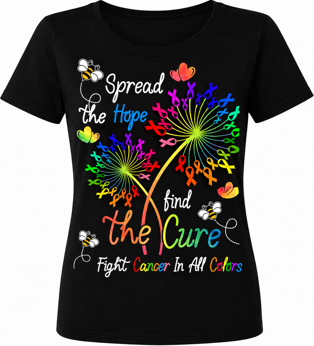 Spread the hope dandelion - 1071- Placed on your shirt of choice