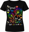 Spread the hope dandelion - 1071- Placed on your shirt of choice