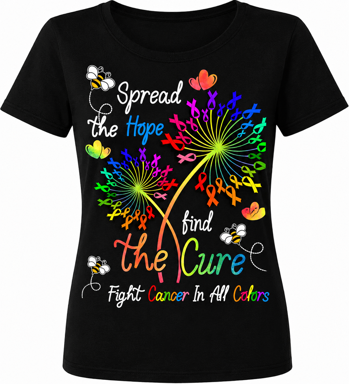 Spread the hope dandelion - 1071- Placed on your shirt of choice