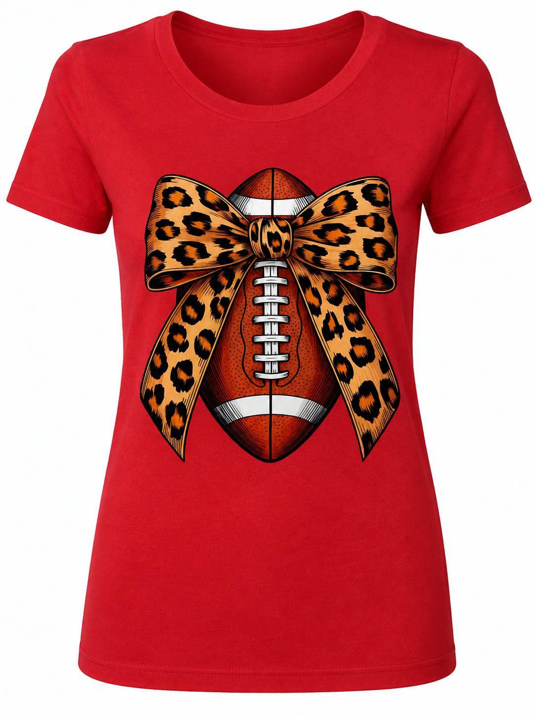 Football Leopard Bow - 1056
