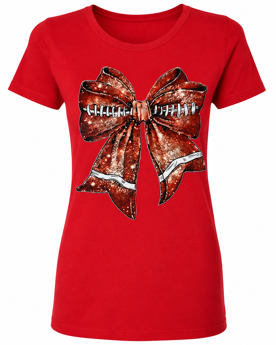 Glitter Football Bow - 1050