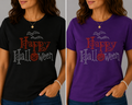 Happy Halloween w/Bats, Blingy, Rhinestones - 1015