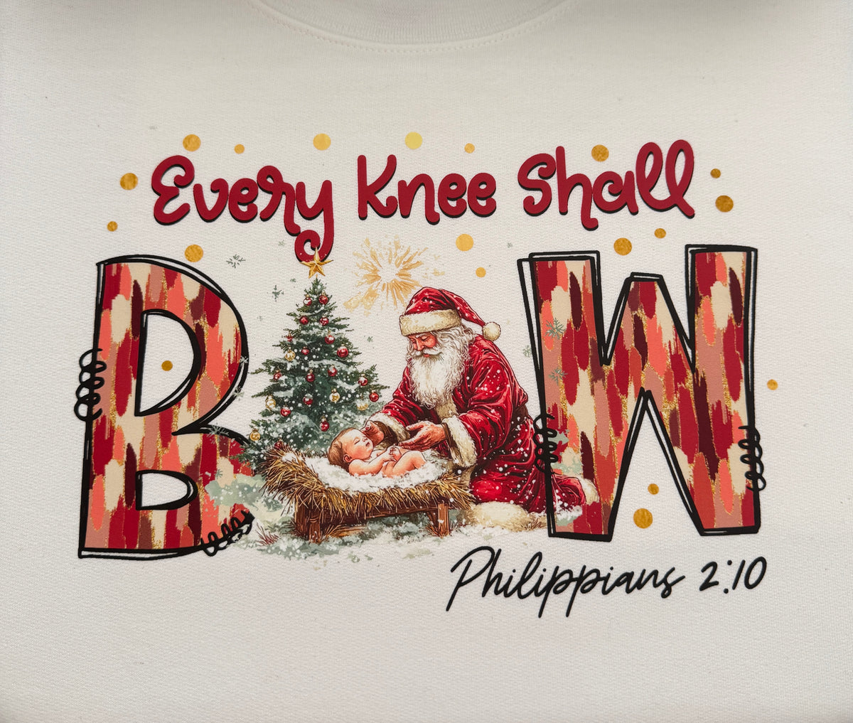 Every Knee Shall Bow Christmas Shirt | Philippians 2:10