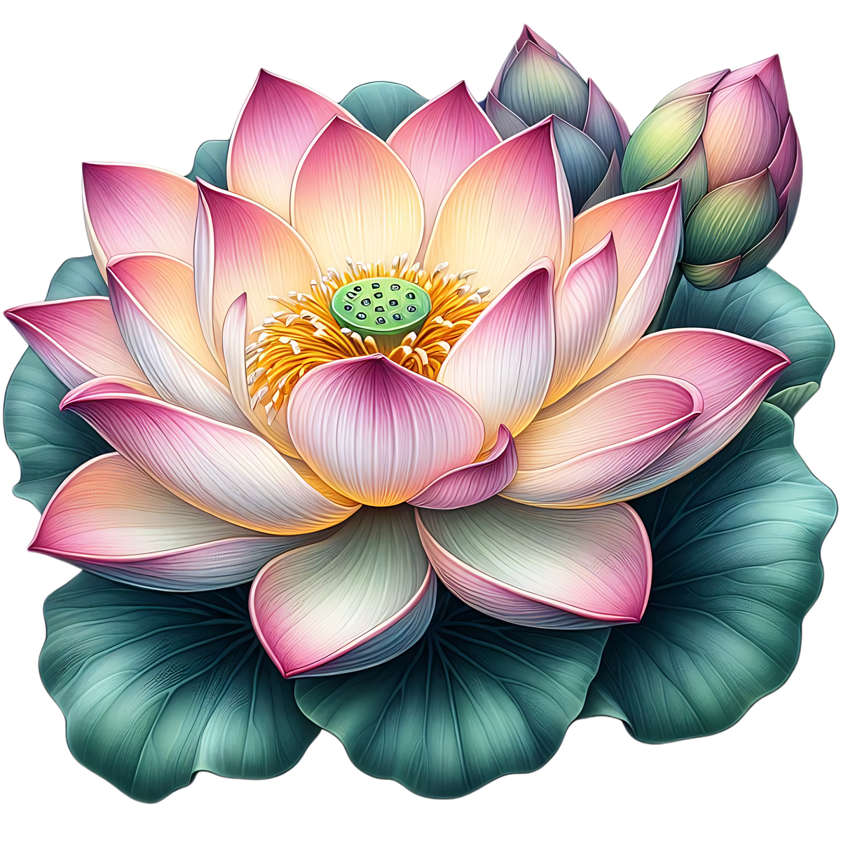 Floral Lotus Car Coasters – Set of 2 – 28 Designs