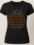 Striped pumpkin , Blingy, Rhinestones - 1019