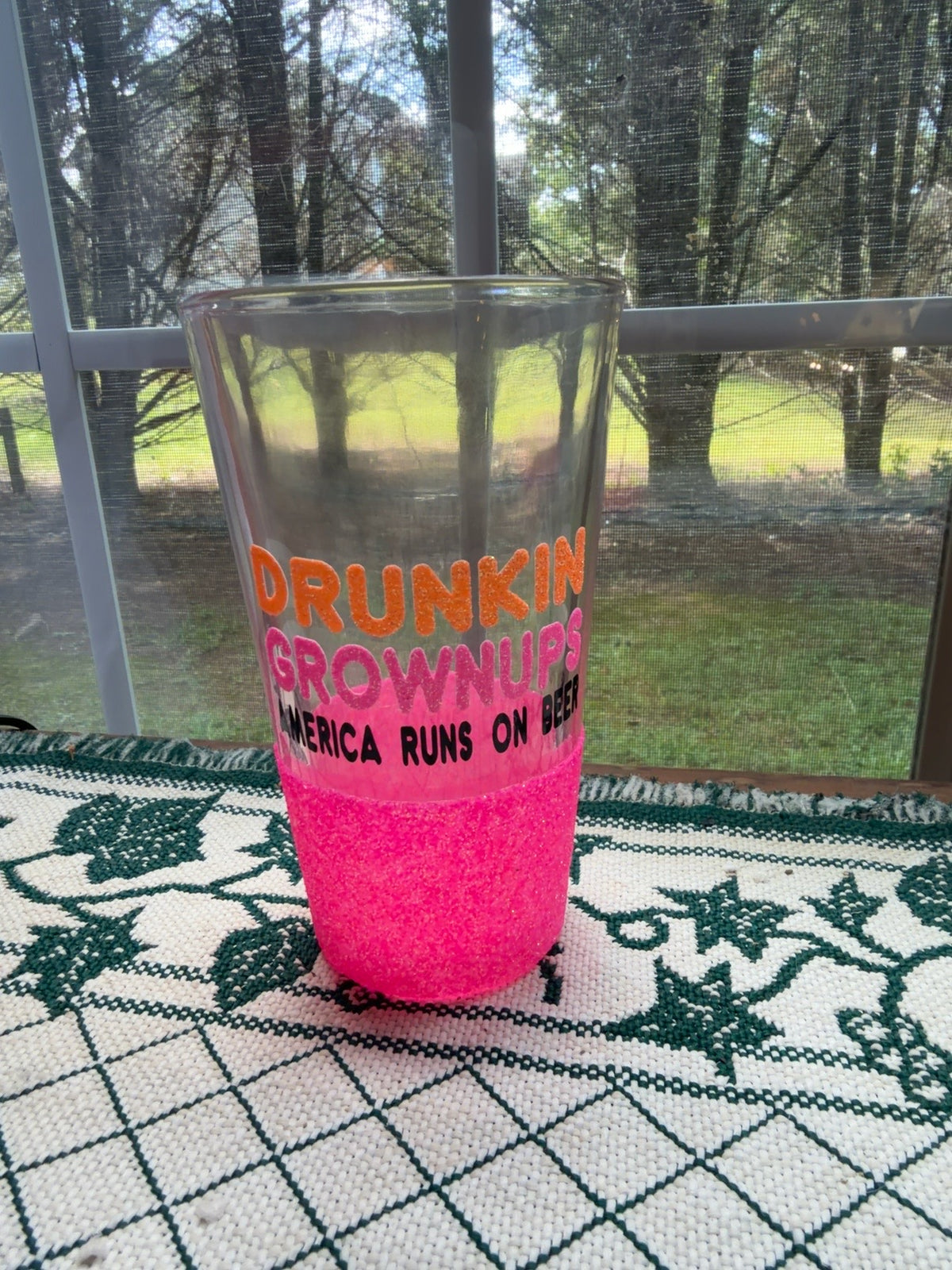 Personalized 16 oz Beer Glass