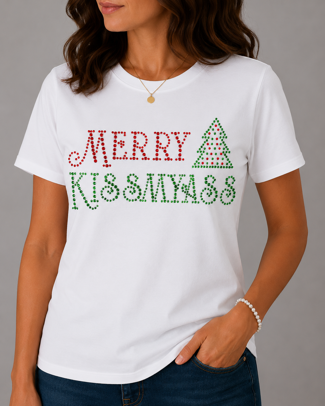 Merry Kiss my, Blingy, Rhinestones - 1033