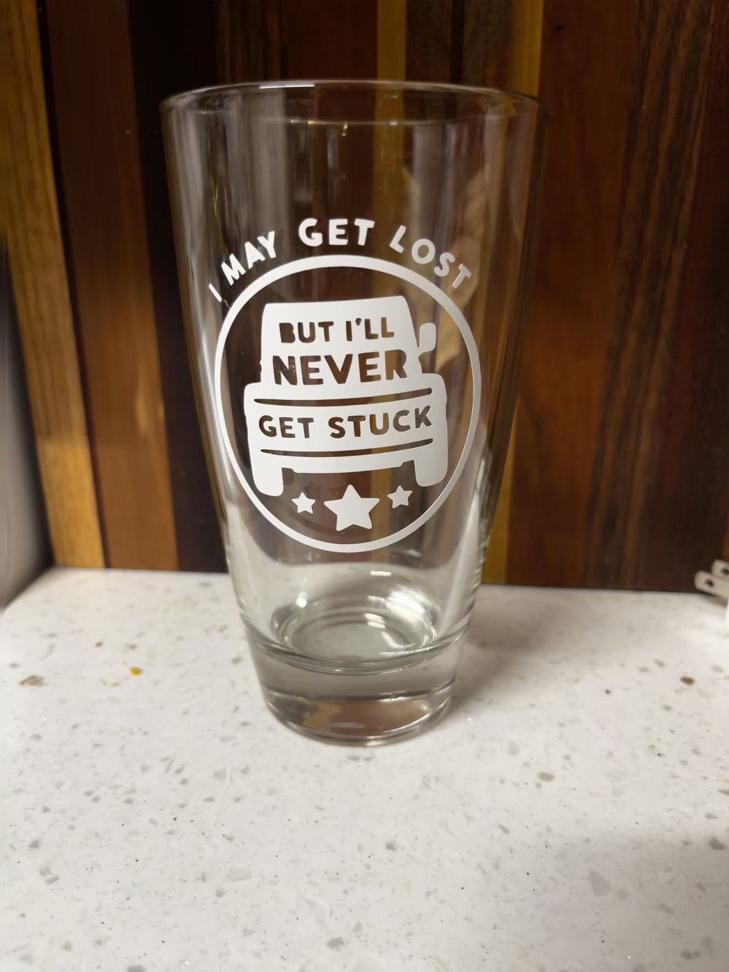 Personalized 16 oz Beer Glass