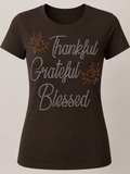 Thankful Grateful Blessed, Blingy, Rhinestones - 1021